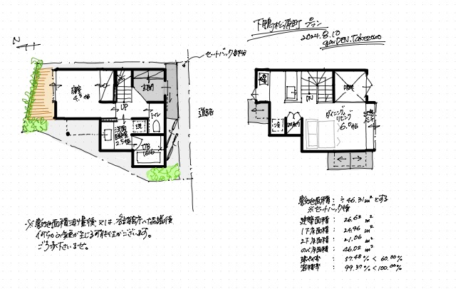 京都　平屋　2階建てシンプルプラン