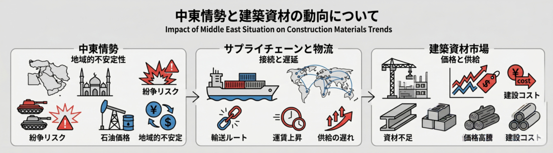 中東情勢と建築資材の動向