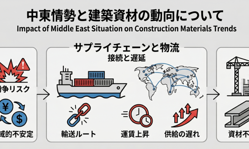 中東情勢と建築資材の動向